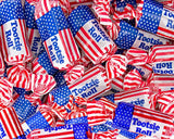 Flag Tootsie Rolls - 2 LB - Patriotic Candy - Red White and Blue Candy - Perfect for Fourth of July - ABOUT 133 PICES-2 Pounds