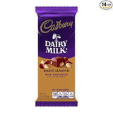 CADBURY DAIRY MILK Roast Almond Chocolate 3.5 Ounce Package (Pack of 14)