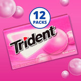 Trident Bubblegum Sugar Free Gum, 12 Packs of 14 Pieces (168 Total Pieces)