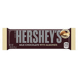 HERSHEY'S Chocolate Bar with Almonds, Milk Chocolate Candy Bar with Almonds, 1.45 Ounce Bar (Pack of 36)