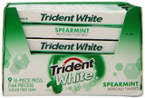 Trident White Sugar Free Gum (Spearmint, 16-Piece, 9-Pack)