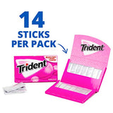 Trident Bubblegum Sugar Free Gum, 12 Packs of 14 Pieces (168 Total Pieces)