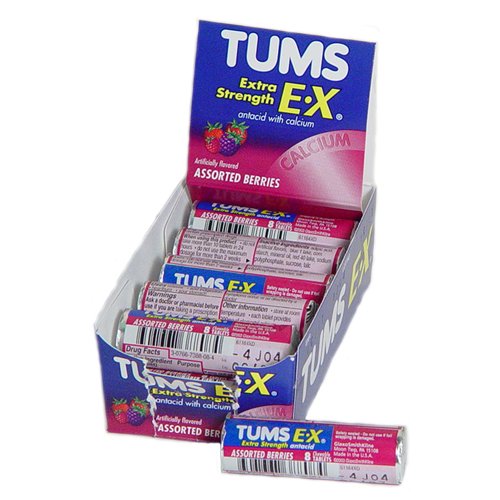 TUMS EX ASSORTED BERRIES 8 Count - 12 Rolls