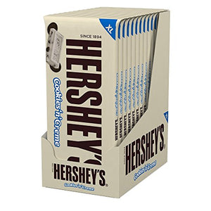 HERSHEY'S Extra Large Cookies ‘n’ Creme, (4-Ounce Bar, Pack of 12)