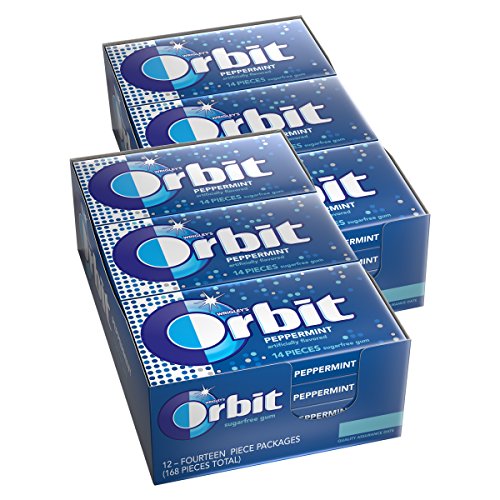 Orbit Peppermint Sugarfree Gum, 14 count  (Pack of 24)