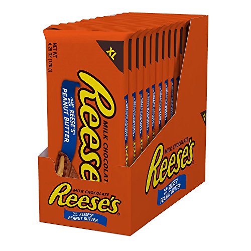 REESE'S  XL Peanut Butter Bar,12/4.25 ,Milk Chocolate Covered Peanut Butter Candy Bar