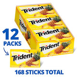 Trident Pineapple Twist Sugar Free Gum, 12 Packs of 14 Pieces (168 Total Pieces)