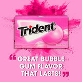 Trident Bubblegum Sugar Free Gum, 12 Packs of 14 Pieces (168 Total Pieces)