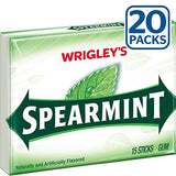 Wrigley's Spearmint Gum, 15-Stick Slim Packs (Pack of 20)