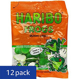 Haribo Gummi Candy, Frogs, 5-Ounce Bags (Pack of 12)